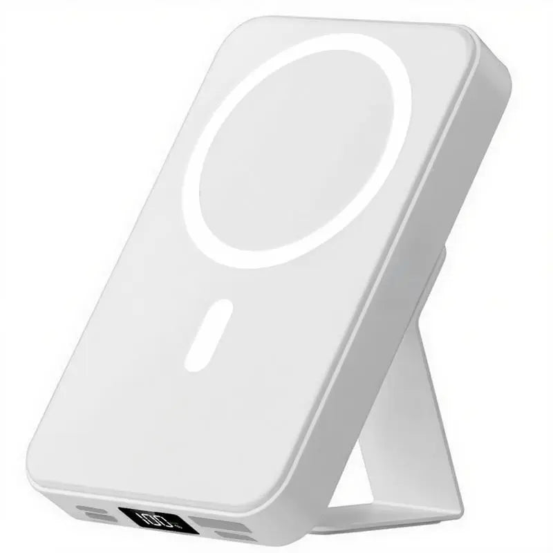10000Mah Magnetic Power Bank – Portable Charger with Foldable Stand, LED Digital Display, Charge Iphone & Android Devices Simultaneously Summerwins