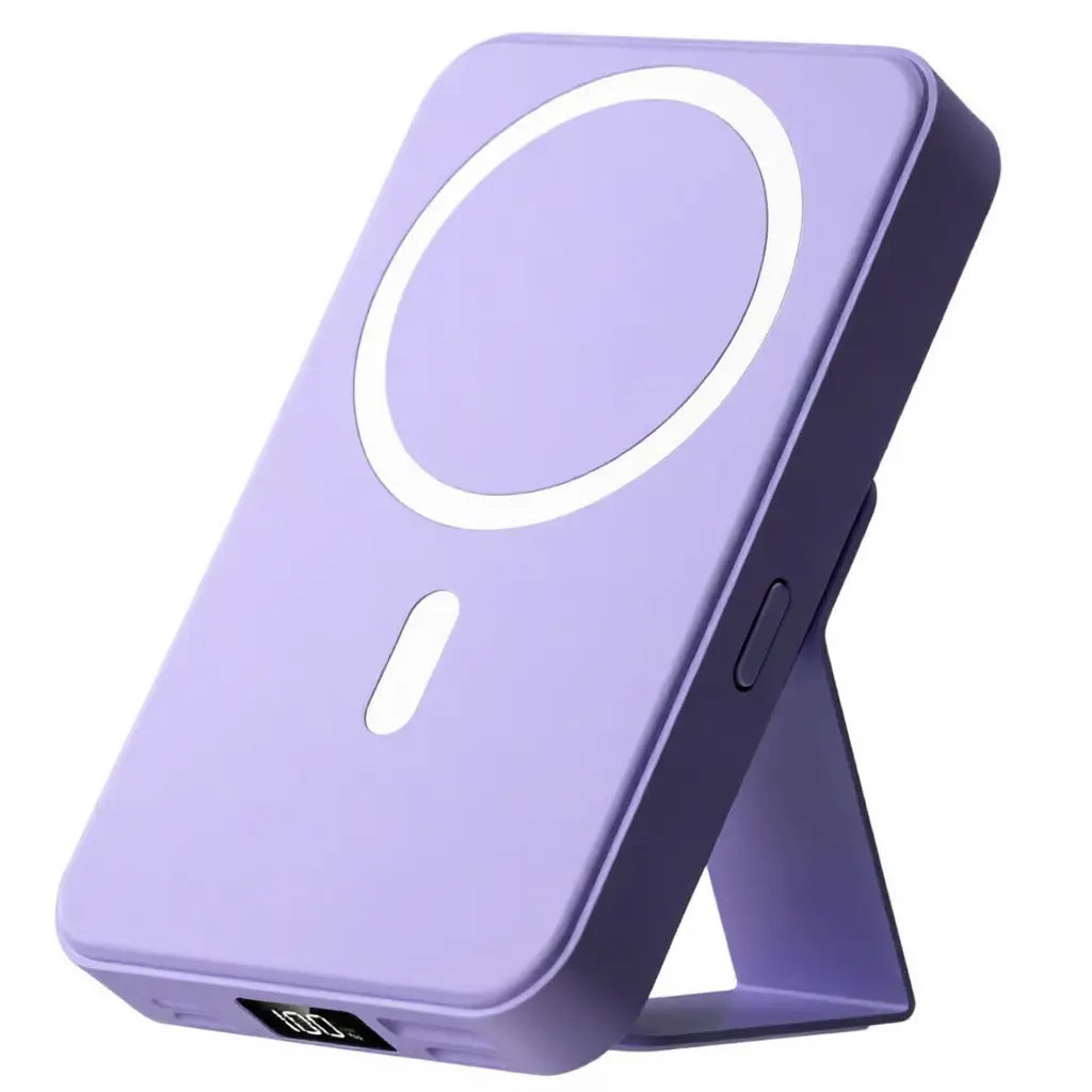 10000Mah Magnetic Power Bank – Portable Charger with Foldable Stand, LED Digital Display, Charge Iphone & Android Devices Simultaneously Summerwins