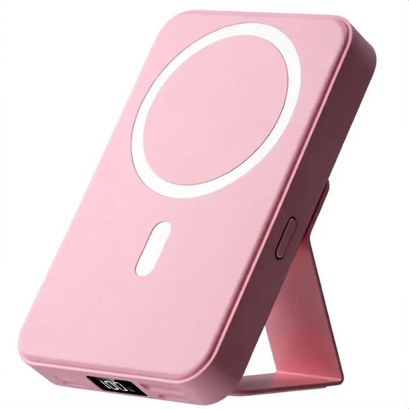 10000Mah Magnetic Power Bank – Portable Charger with Foldable Stand, LED Digital Display, Charge Iphone & Android Devices Simultaneously Summerwins