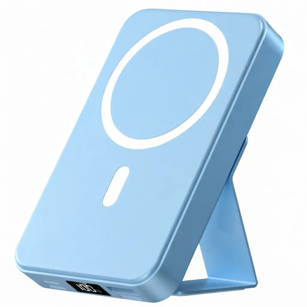 10000Mah Magnetic Power Bank – Portable Charger with Foldable Stand, LED Digital Display, Charge Iphone & Android Devices Simultaneously Summerwins